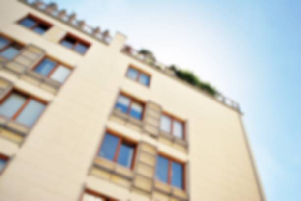 istock Abstract blur of modern apartment building. 861060528