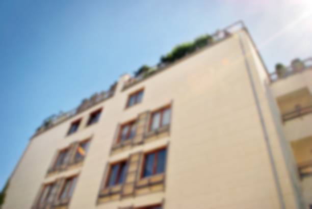 istock Abstract blur of modern apartment building. 861060586