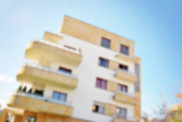 istock Abstract blur of modern apartment building. 861060644