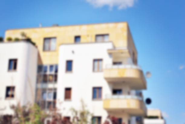 istock Abstract blur of modern apartment building. 861060654