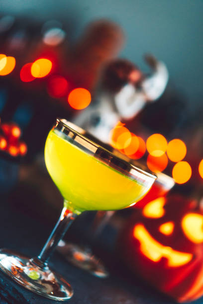 istock Halloween time. Vibrant cocktails with orange bokeh 861086664