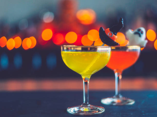 istock Halloween time. Vibrant cocktails with orange bokeh 861086748