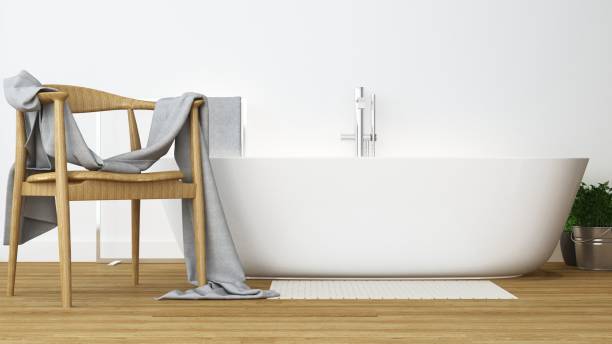 istock Toilet space in condominium - 3d rendering 861089322