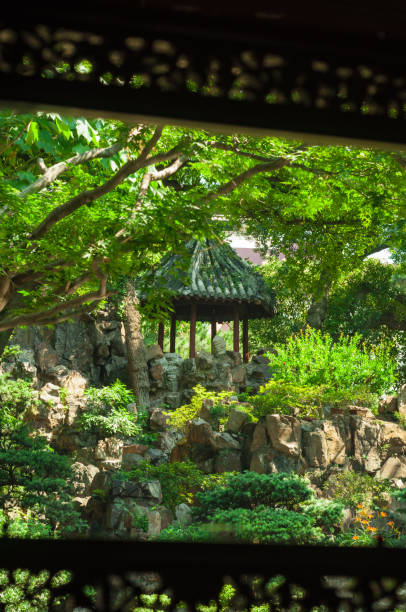 istock pavilion in traditional Chinese private garden 861093154