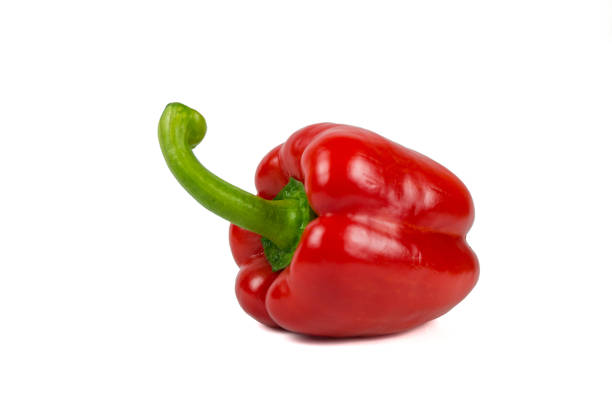 istock Red bell pepper isolated on white background 861100818