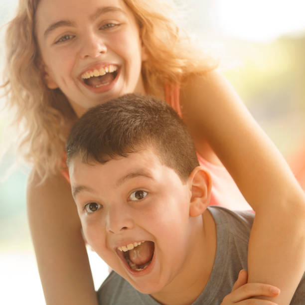 istock Happy brother and sister 861104216