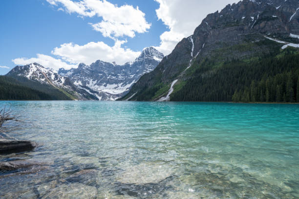 istock Mountain glacier and lake landscape in Canada 861107354