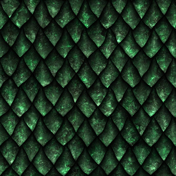 istock Seamless texture of dragon scales 861107704