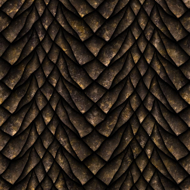 istock Seamless texture of dragon scales 861107826