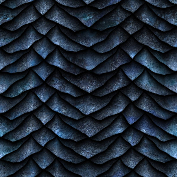 istock Seamless texture of dragon scales 861108774