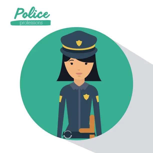 Vector illustration of officer profession design