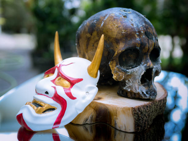 istock Bushido Warrior and Kabuki Mask concept 861117948