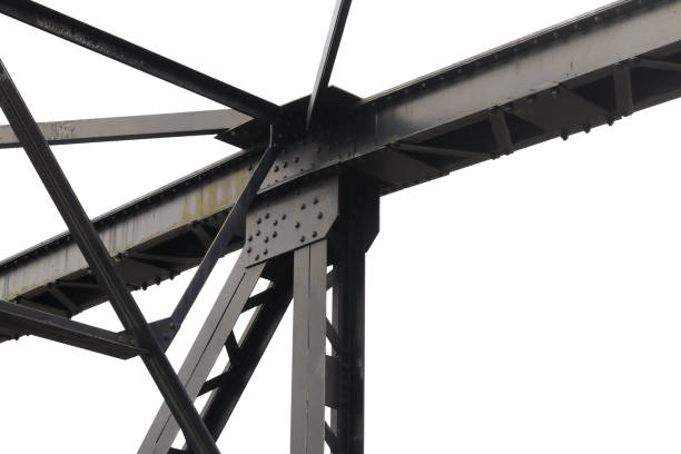 istock railway viaduct iron black structure Isolated on white background clipping path 861119402