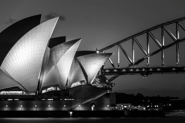 opéra de sydney  - sydney opera house opera house sydney australia sydney harbor photos et images de collection