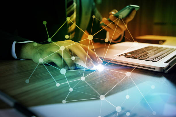 istock business and technology abstract. IoT(Internet of Things). ICT(Information Communication Technology). Mixed media. 861122812