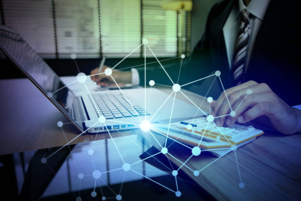 istock business person using digital devices. Internet of Things. Information Communication Technology. mixed media. 861122830