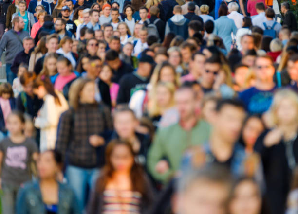 istock Crowd of people on the street. 861123250