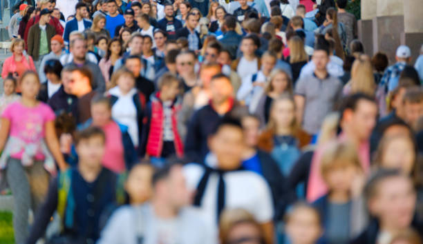 istock Crowd of people on the street. 861123270