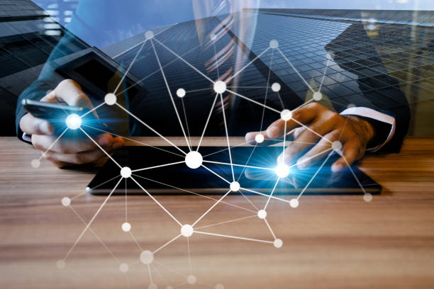 istock businessman using digital devices. Internet of Things. Information Communication Technology. mixed media. 861132530