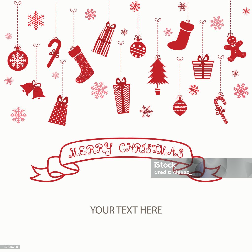 Merry Christmas Invitation Card.Christmas Greeting Card.Vector illustration The vector for Merry Christmas Invitation Card.Christmas Greeting Card.Vector illustration Blank stock vector