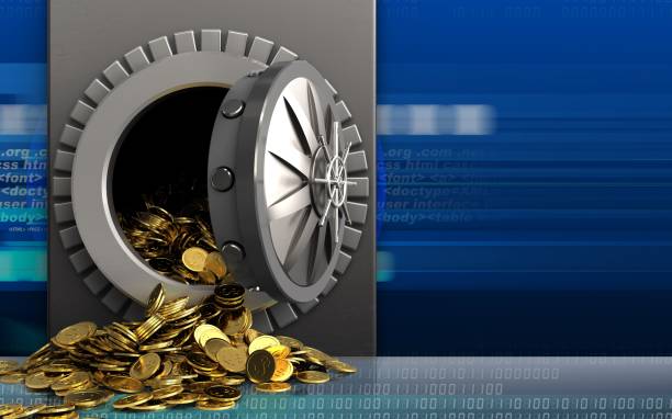 istock 3d golden coins over cyber 861142600