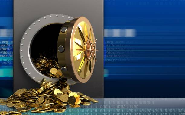 istock 3d golden coins over cyber 861143064