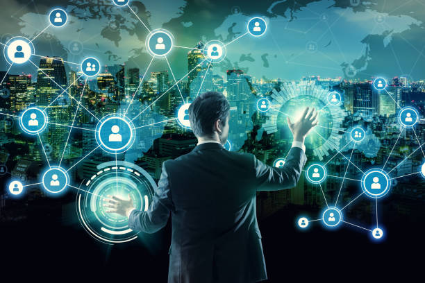istock Social networking service concept. Worldwide connection. Mixed media. 861147080