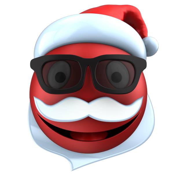 istock 3d red emoticon smile with christmas hat 861148404