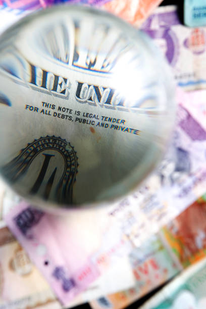 istock Crystal ball on paper currency 861149228
