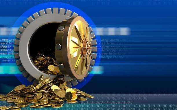 istock 3d golden coins over cyber 861149354