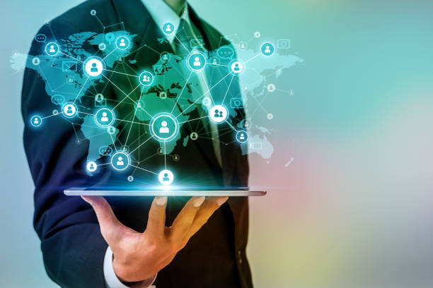 istock Social networking service concept. Worldwide connection. Mixed media. 861164948