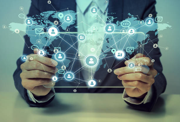 istock Social networking service concept. Worldwide connection. Mixed media. 861164976
