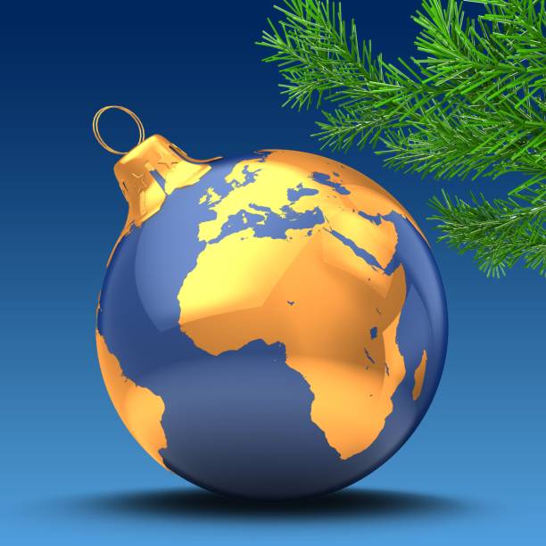 istock 3d Christmas ball dark blue 861166180