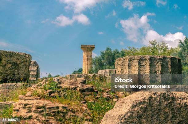 The Archaeological Site Of Ancient Olympia The Place Where Olympic Games Were Born In Classical Times And Where The Olympic Torch Today Is Ignited Stock Photo - Download Image Now