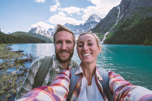 istock Hikers taking a selfie in nature 861168760