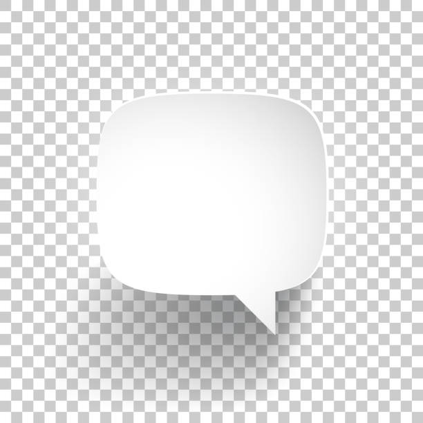 Speech Bubble on blank background Speech Bubble isolated on an blank background, for your own design.
transparent chat bubble stock illustrations