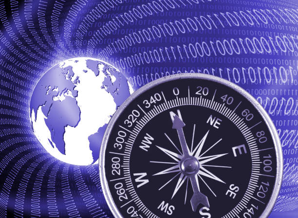 istock abstract image of compass and planet close up 861175484