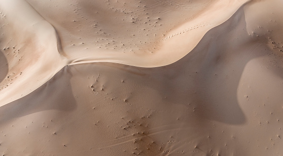 Shot of a sand dune in Abu Dhabi