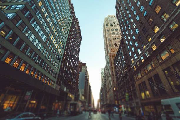 manhattan downtown street view