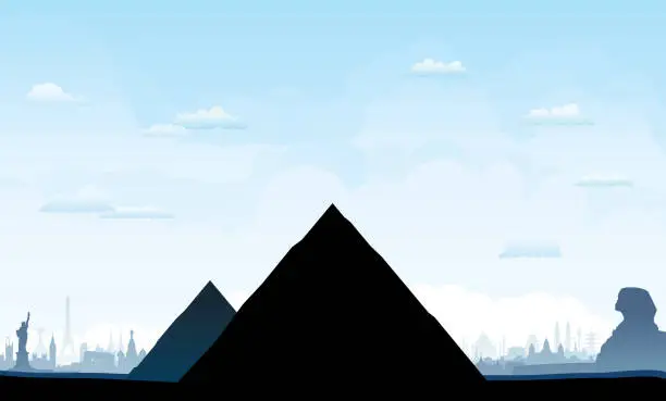 Vector illustration of Pyramids