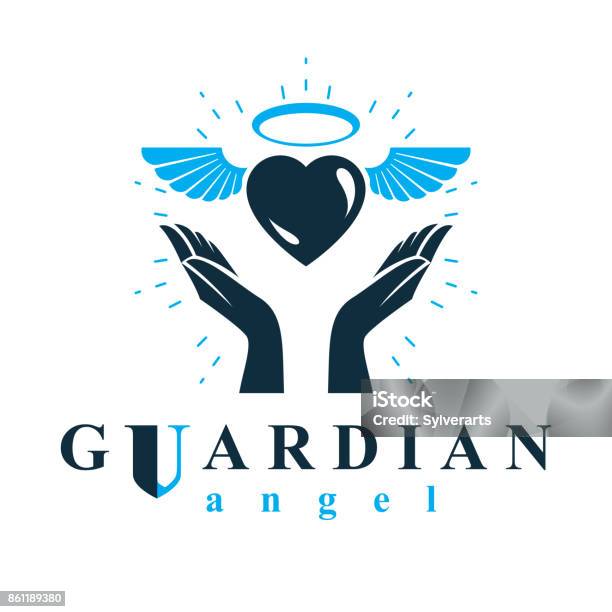 Loving Heart In Human Hands Giving Aid Metaphor Holy Spirit Graphic Vector Icon Best For Use In Charity Organizations Stock Illustration - Download Image Now