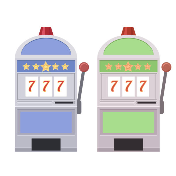 istock Set of flat illustrations of Slot machines. 861198360