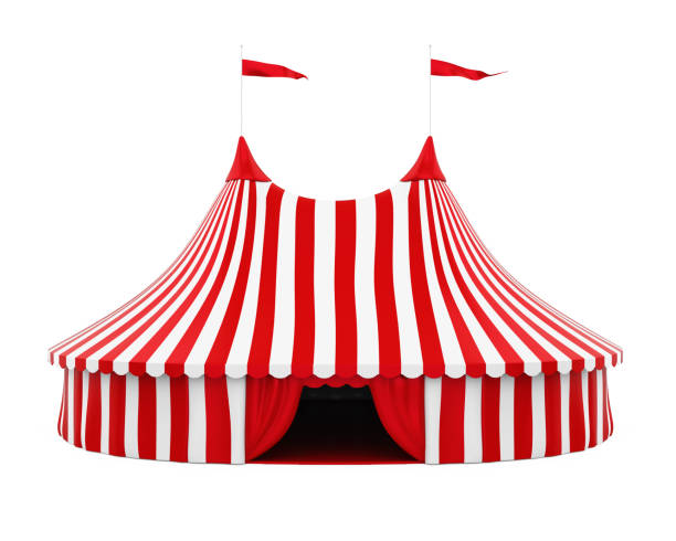 circus tent isolated - circus circus tent carnival tent imagens e fotografias de stock