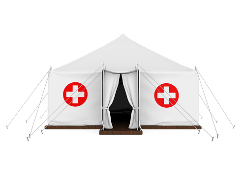 Medical Tent isolated on white background. 3D render