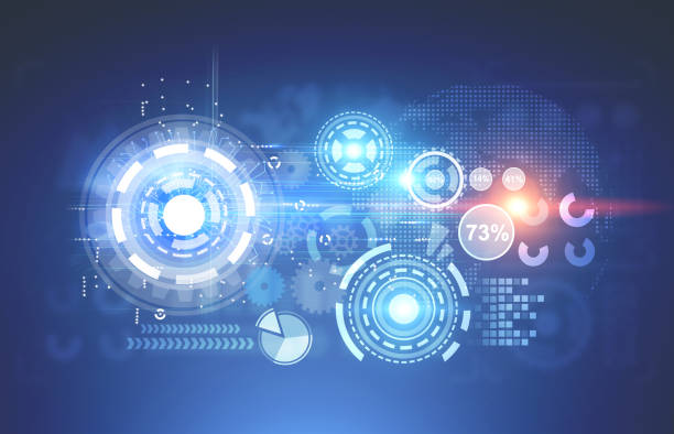 istock HUD and infographics, planet, blue 861206256