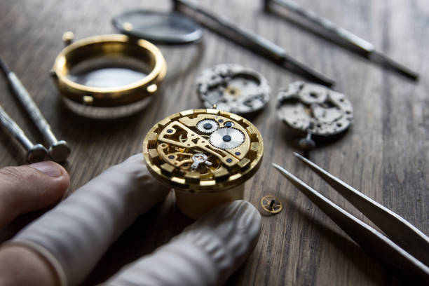 istock Watchmaker is repairing the mechanical watches in his workshop 861222246