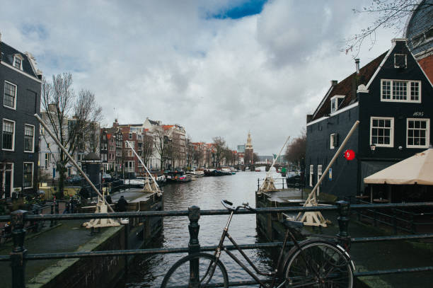 istock Cityscape with Amsterdam street canal 861229702