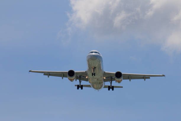 istock Passenger Airplane Taking Off Into The Blue Sky 861229732