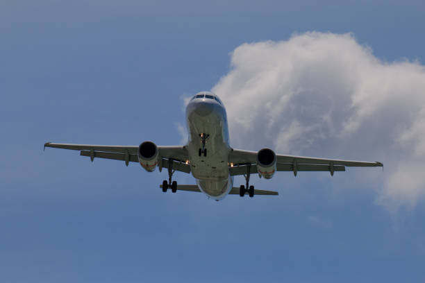 istock Passenger Airplane Taking Off Into The Blue Sky 861229886