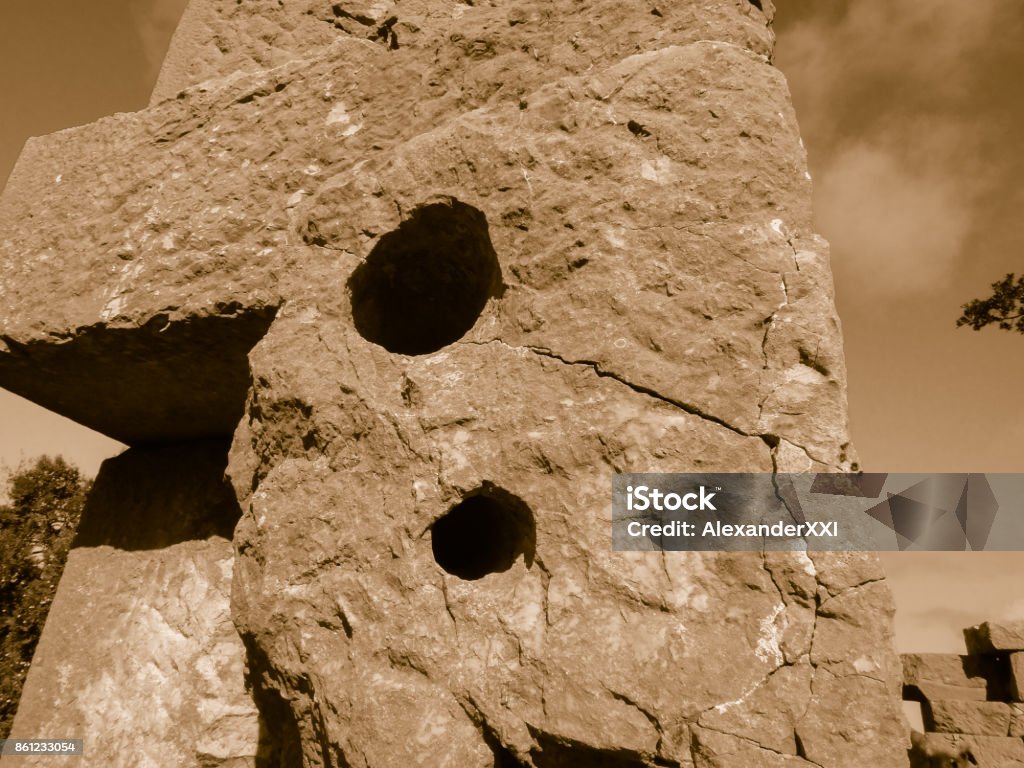 Termessos ruins. Turkey Ancient Stock Photo